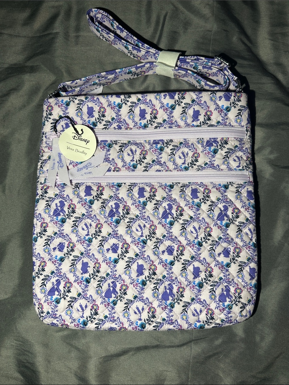 Vera Bradley Purple Disney’s Beauty and the Beast Quilted Crossbody
